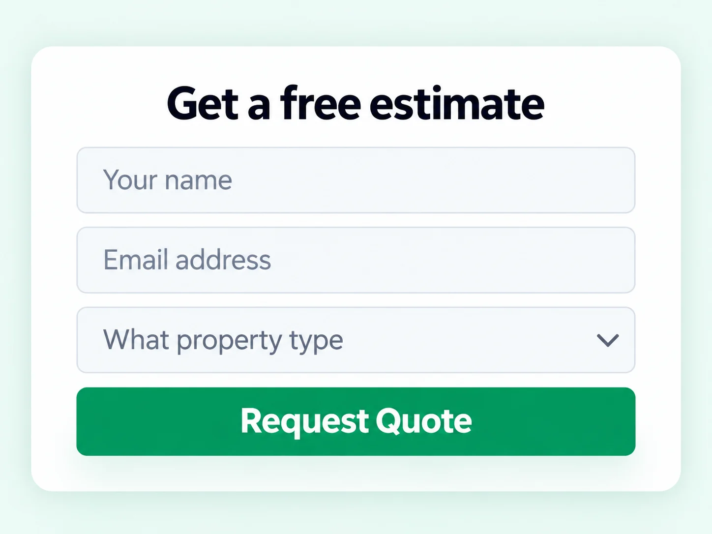 Strong landing page