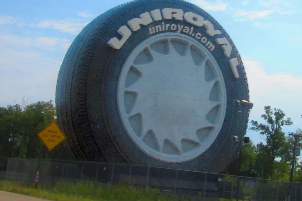 The Uniroyal Giant Tire beside I-94 in Allen Park, Michigan