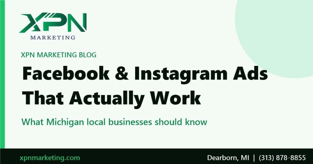 Facebook and Instagram ads for Michigan local businesses